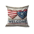 thumbnail image 2 of romoty 4th of July Patriotic Pillow Covers 18"x18", Individual Independence Day Kittens and Gnomes Throw Pillow Case, Square Decorative Cushion Cover for Home Sofa Couch Farmhouse Decor, 2 of 6