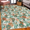 thumbnail image 3 of Abstract Decorative Rug, Hand Drawn Sketchy Geometrical Retro Modern Circles Image Illustration, Quality Carpet for Bedroom Dorm and Living Room, 6 Sizes, Cinnamon White, by Ambesonne, 3 of 4