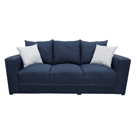 Sofa El Bazar Store Miami Lino Azul marino 3 plazas, Modular, Moderno, Sala
