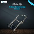 thumbnail image 2 of MARINE CITY 316 Stainless Steel 4-Step Telescoping Ladder for R I Bs & Small Vessels – Curved Mount with Adjustable Straps, 2 of 7