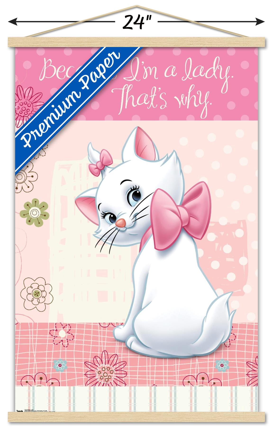 Disney The Aristocats - Marie - I'm A Lady Wall Poster with Wooden Magnetic Frame, 22.375" x 34"