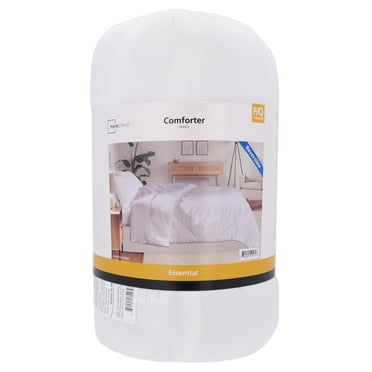 Mainstays Full/Queen Reversible White Microfiber Comforter