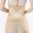 thumbnail image 4 of HAOTAGS Plus Size Women Wrap Waist Belt Body Shaper, Adjustable Compression Slimming Waist Trainer Yoga Support Band Beige L, 4 of 9