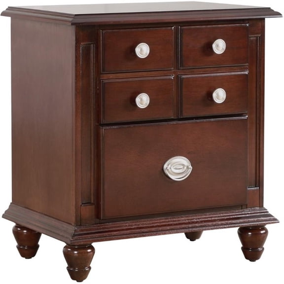 Glory Furniture Summit 2 Drawer Nightstand in Cappuccino