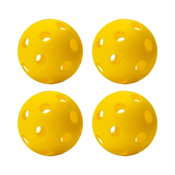 Decodeary Indoor Pickleball Balls 26 Holes Hard Ball Hollow for Pickleball Accessories Green 4pcs Yellow 4 pcs
