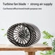 thumbnail image 5 of Ventilador de coche ajustable 360° con 3 velocidades y luces LED de colores | Ventilador silencioso con alimentación USB para coche y hogar | Ventilador multifunción con clip y 5 aspas, 5 of 9