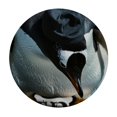 thumbnail image 4 of Orinice Penguin Hat Symbolism Round Table Cover Stain Resistant Washable Indoor Outdoor Tablecloth Kitchen Dining Wedding Parties 100% Polyester Fiber 31-35, 4 of 8