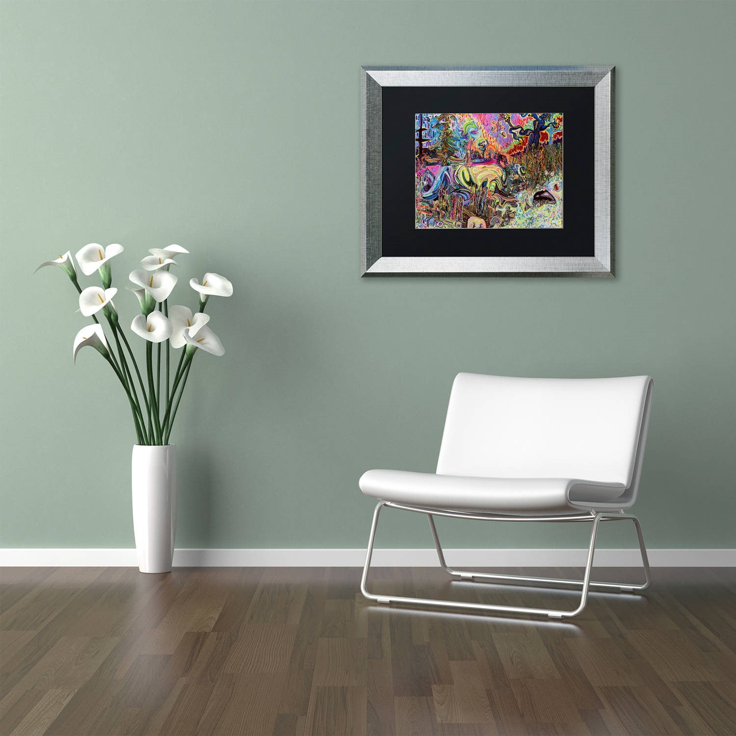 Trademark Fine Art "Water" Canvas Art by Josh Byer, Black Matte, Silver Frame