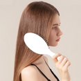 thumbnail image 2 of Hair Brush Red Flower on White Cushion Base Hair Brushes Touch Paddle Double Sided Pattern Oval Hairbrush, 2 of 7