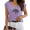 1-Purple, variant on Women's Blue Soft Hand-Drawn Swamp Frog Circle Water Print V-Neck Sleeveless T-Shirt Daily S-5XL Tank Top