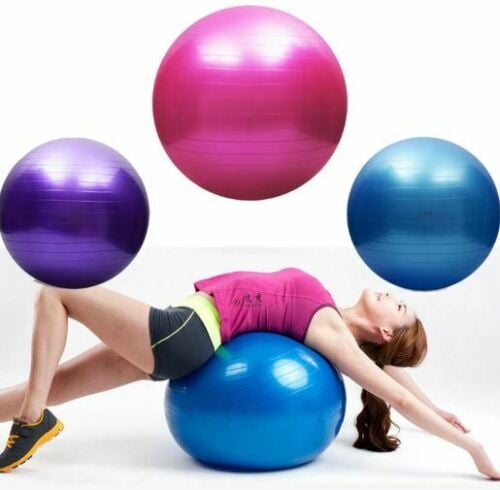 Anti-Burst Anti Slip Heavy Duty Swiss Ball Improved Posture Professional Grade Stability Ball for Physical Therapy Yoga VERIFIED Exercise Ball for Fitness Balance ball Pilates with Quick Ball Pump Included 