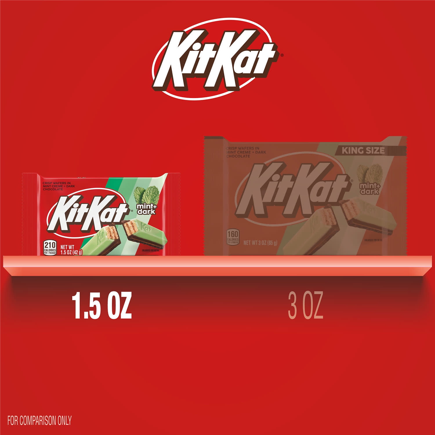 Kit Kat Duos Dark Chocolate Mint Wafer Candy, Bars 1.5 oz, 24 Count