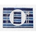 thumbnail image 1 of S4Sassy Blue Stripe Shibori Everyday Washable Placemats With Napkins Dining Table Decor, 1 of 3