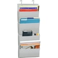 thumbnail image 1 of Hanging Wall File Organizer Wall Mount/Over The Door 4 Pockets Office Document Holder, 1 of 4