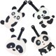 thumbnail image 1 of ZHAOCHENG (Panda 4pc),Etiquetas de equipaje de viaje,Soportes de etiquetas de identificación de viaje para maleta Panda,Soportes de etiquetas de identificación de PVC para mochila, 1 of 5