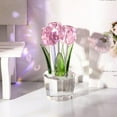thumbnail image 2 of Qianwei Crystal Tulips Flowers Figurine Pink with Vase - Glass Flower Bouquet Collectible Figurines Crystal Office Home Decor Paperweight - Tulip Gifts for Women Mom Bestfriend Wedding Anniversary, 2 of 12