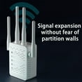 thumbnail image 4 of WiFi Extender 300Mbps Dual Band, Wireless Signal Booster with 4 Antennas, Through-Wall Repeater for Home/Office, Easy Setup, Heat Dissipation Design, 10 Device Capacity, 4 of 8