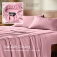 thumbnail image 5 of Bare Home Bamboo Sheet Set - Made from Rayon Fibers - Deep Pockets - 4 Piece - King, Light Pink, 5 of 10
