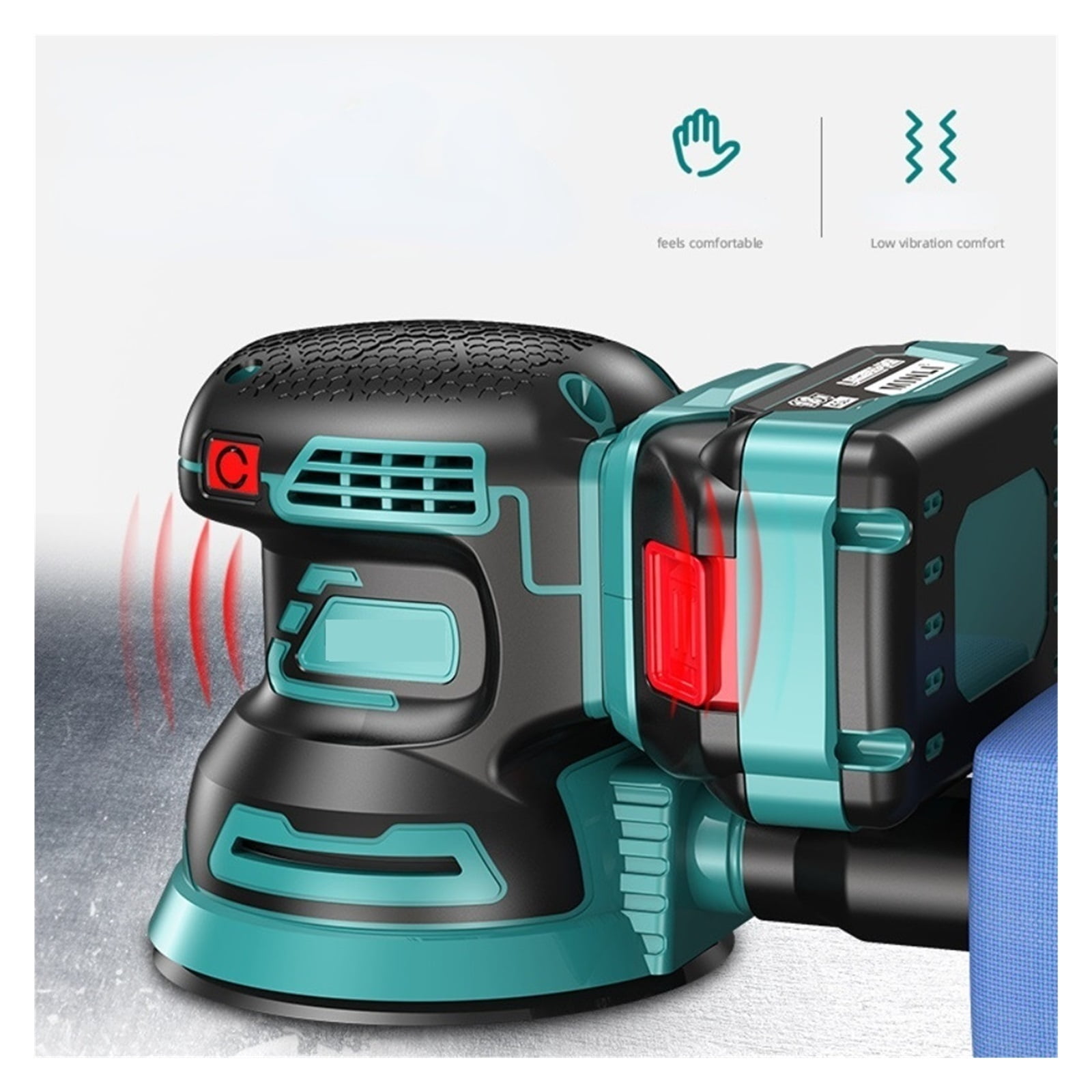 125mm Brushless Electric Sander Random Orbital Wood Grinder Polishing Grinding Sanding Machine 3 Speed ,Low Vibration