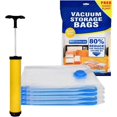thumbnail image 1 of Paquete de bolsas de almacenamiento al vacío x5 + bomba manual para ropa, 1 of 1