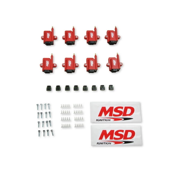 MSD 8289-8 MSD Ignition Coil, Smart Coil, Red,8-Pack