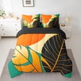 thumbnail image 2 of Homewish Female Men Retro Tree Leaves Bedding Comforter Set 7-Piece,Abstract Botanical Plants King Bedding Sets,Vintage Aesthetic Ultra Soft Bed Sheets,Ultra Soft Home Decor,Reversible, 2 of 8