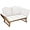White, variant on QISHENSHUI Outdoor Couch Acacia Wood Patio Couch with Adjustable Armrests,Outdoor Convertible Sofa with Removable Cushions&Pillows for Patio, Porch, Poolside(White)