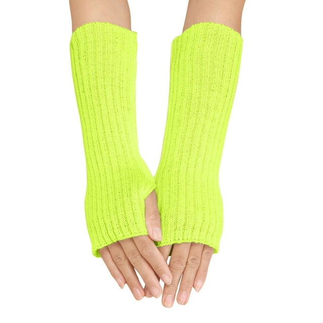 Women Autumn And Winter Solid Color Multicolor Wool Long Striped Knit Half Finger Gloves Gloves Mittens Gloves Mittens Women Ski Gloves Mittens Men Gloves Mittens Men Gloves Mittens Convertible Gloves