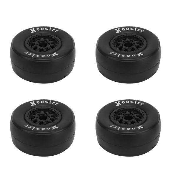 4 neumáticos de goma para coche RC a escala 1/10, cubos de rueda de plástico para coche de control remoto todoterreno 1/10