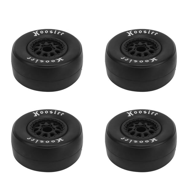 4 neumáticos de goma para coche RC a escala 1/10, cubos de rueda de plástico para coche de control remoto todoterreno 1/10