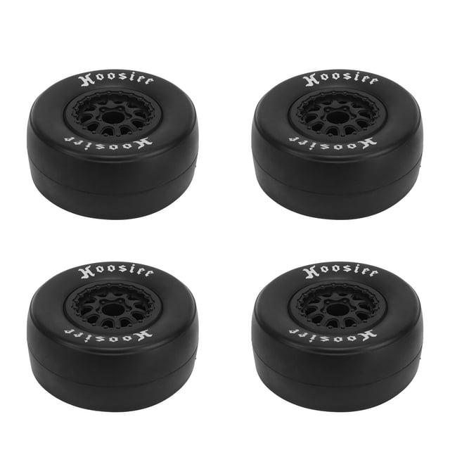 Vobor 4Pcs 1/10 Scale RC Car Tires Rubber Tires Plastic Wheel Hubs for 1/10 Off Road Remote Control Car