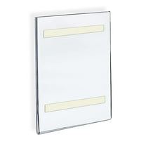 Azar 122013 8.5"W x 14"H Acrylic Sign Holder with Adhesive Tape , 10Pack