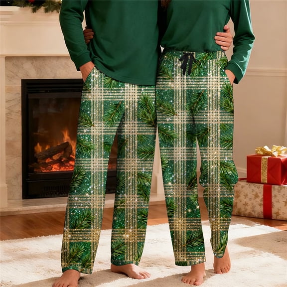 Mutghys Plaid Pajama Pants for Men Elastic Waist Drawstring Sleep Pants with Pockets Home Relaxing Soft Comfy Casual Pants S-3XL