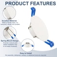 thumbnail image 4 of Uxcell 110mm/4.3" Round Ceiling Cover Plate, Downlight Hole Speaker Wall Hole Spring-Lock Decorative Steel Trim Cap Access Panel for 3.1-3.5" Ceiling or Drywall Openings, Matte White, 4 of 7