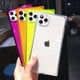thumbnail image 2 of Funda de teléfono transparente de color fluorescente de lujo para iPhone 16 Pro Max 15 14 13 12 11 X XS XR 7 8 Plus, funda de silicona suave transparente, 2 of 5