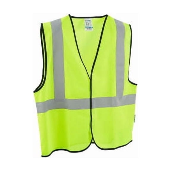 Global Industrial Class 2 Hi-Vis Safety Vest Solid Polyester Lime 4XL/5XL