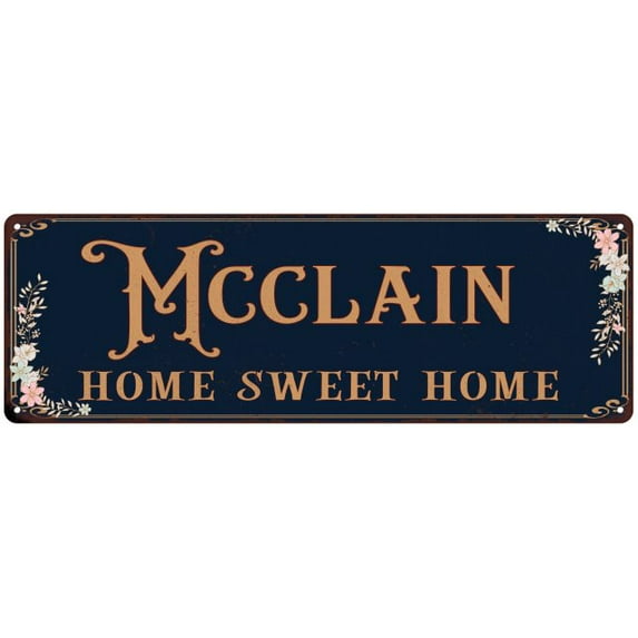 MCCLAIN Home Sweet Home Victorian Look Gift 6x18 Metal Sign 206180046769