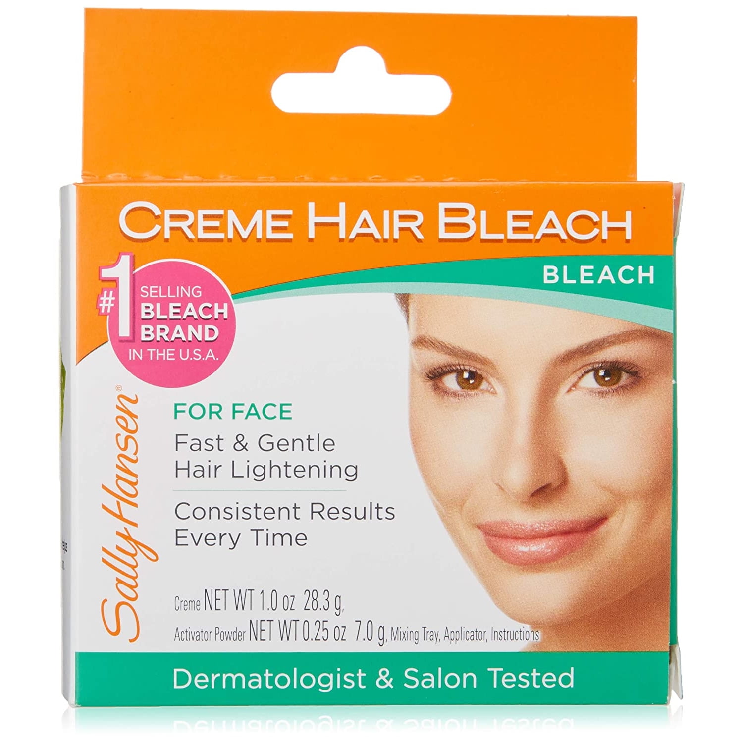 Sally Hanson Creme Hair Bleach For Face 1 Oz.,Pack of 2 