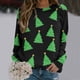 thumbnail image 2 of Gibobby Sudadera navideña mujer Sudadera con cuello redondo y estampado de Navidad para mujer, camisetas informales de manga larga para entrenamiento(Verde,XG), 2 of 4