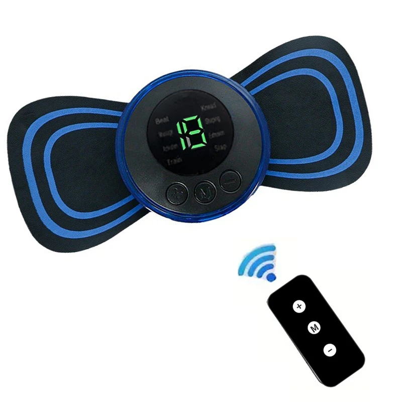 Electric EMS Neck Massager Mini Cervical Back Patch Stimulator Massageador Mat Portable
