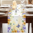 thumbnail image 3 of Table Runners 90 Inches Long Dress Scarves, Spring Wildflowers Farmhouse Coffee/Dining/Kitchen Table Runner for Living Room, Watercolor Tulip Floral Leaf Plant Yellow 13x90 Inch, 3 of 9