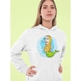 thumbnail image 2 of Hipster Mermaid Hoodie Women -Image by Shutterstock, Female Large, 2 of 4