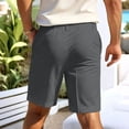 thumbnail image 5 of IhhxPro Men's Casual Shorts with Elastic Waist and Pockets, Business Belted Bermuda Quick Dry Lightweight Cotton Relaxed Fit Summer Travel Golf S-2XL, 5 of 9