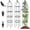 12.5"x70"-2 PCS, variant on 2-Pack 6FT Garden Obelisk Trellis for Climbing Plants,Adjustable 4-Tier Metal Plant Support,Rustproof Outdoor Plant Tower with 3 Decorative Tops for Roses,Tomatoes,Clematis & Vines,Black