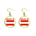 thumbnail image 1 of Hecha en Austria, país de amor Ear Dangle Golden Drop Earring Jewelry Mujer Unbranded M, 1 of 3