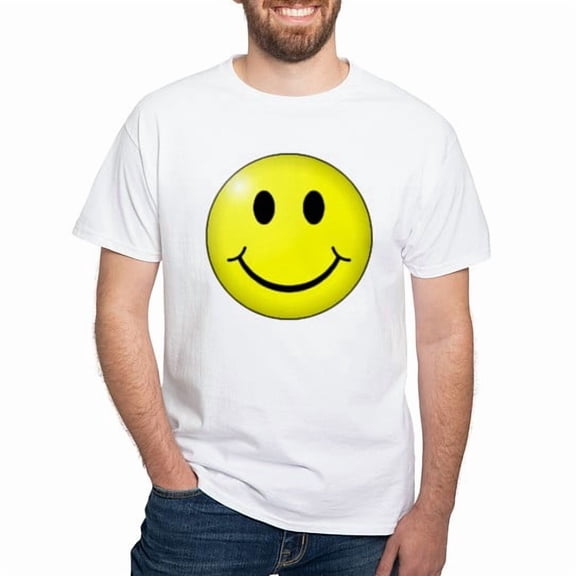 CafePress - Happy Face T Shirt - Men's Classic Cotton T-Shirts