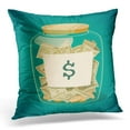 thumbnail image 1 of EREHome Housse de Coussin Verte Économisant de l'Argent 18x18 Pouces, 1 of 1