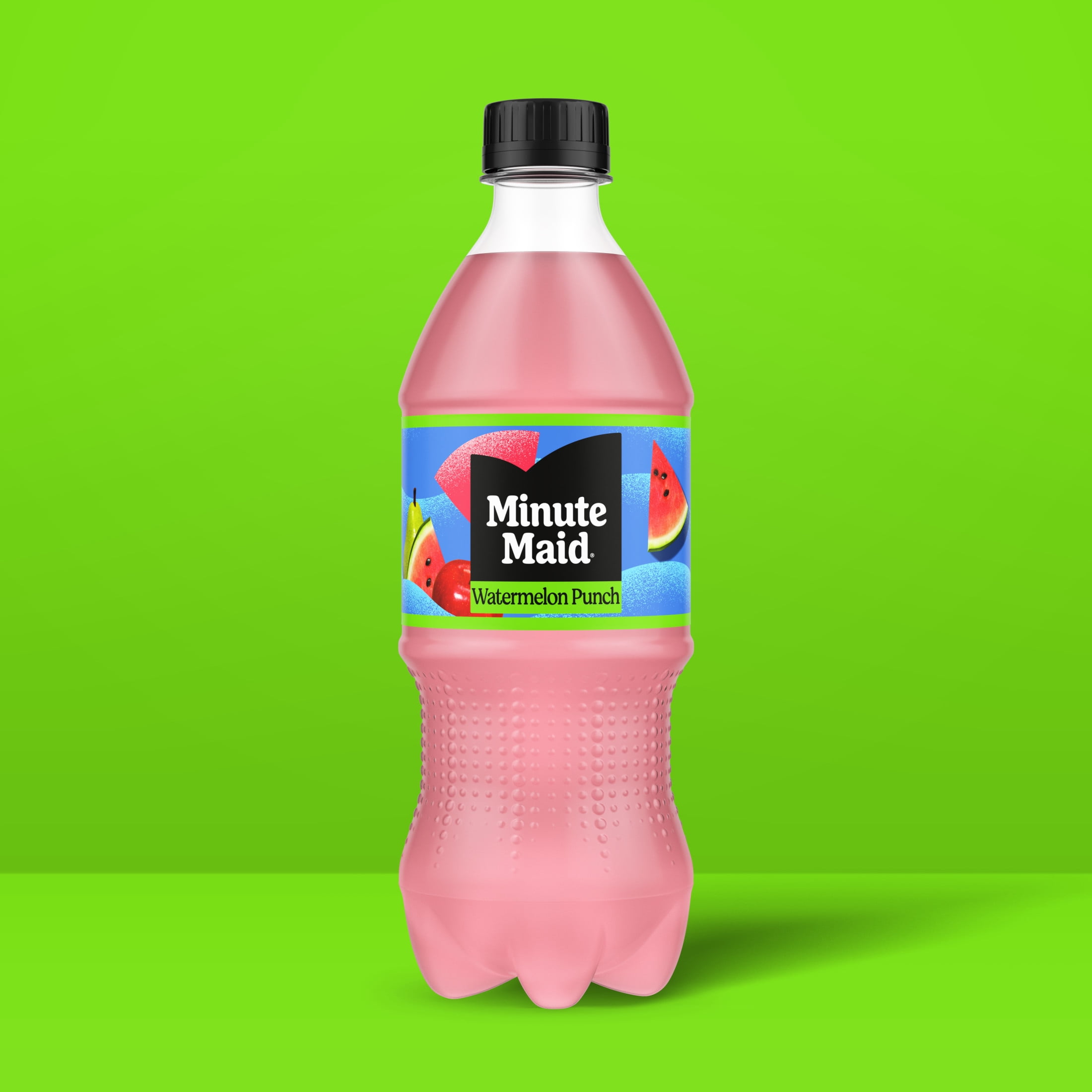 (4 pack) Minute Maid Watermelon Punch Juice Drink Bottle, 20 fl oz