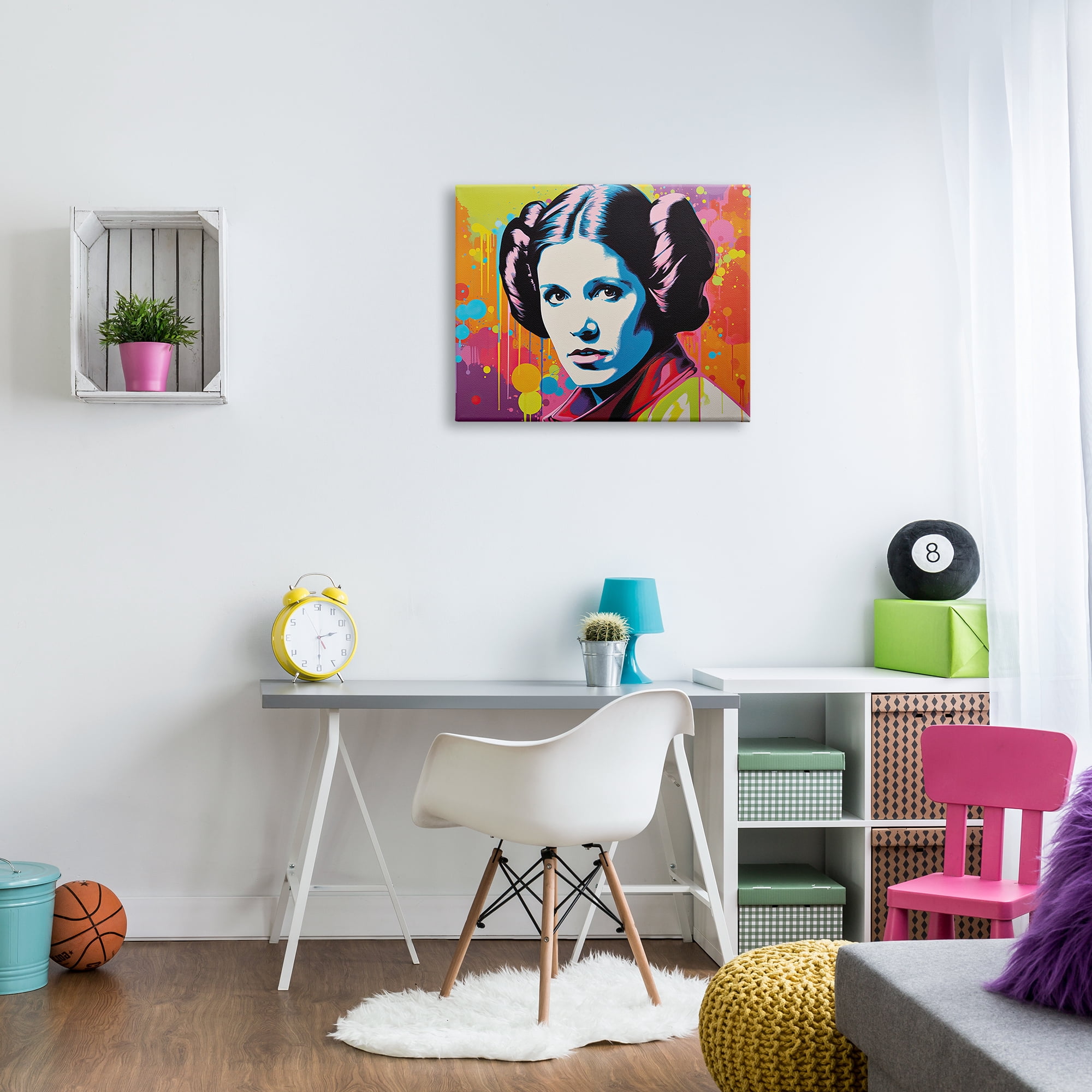 Stupell Industries Paint Splash Leia Fairy Tales & Fantasy Painting Gallery Wrapped Canvas Art Print Wall Art, 30 x 24