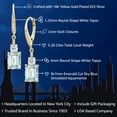 thumbnail image 2 of Gem Stone King 18K Yellow Gold Plated Silver Sky Blue Simulated Aquamarine and White Topaz Dangle Earrings for Women (5.26 Cttw, Gemstone Birthstone, Octagon 9X7MM), 2 of 5